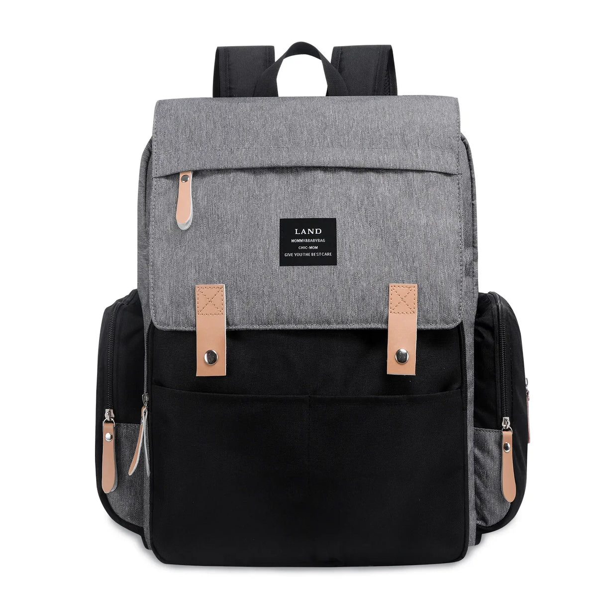Multifunctional Baby Diaper Bag Backpack With Insulated Bottle Holder