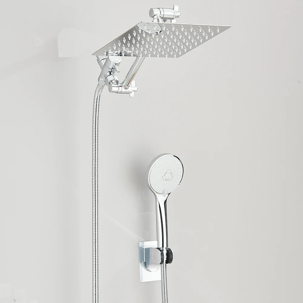 Quyanre High Pressure Rain Shower Head Kit With Handheld Spray