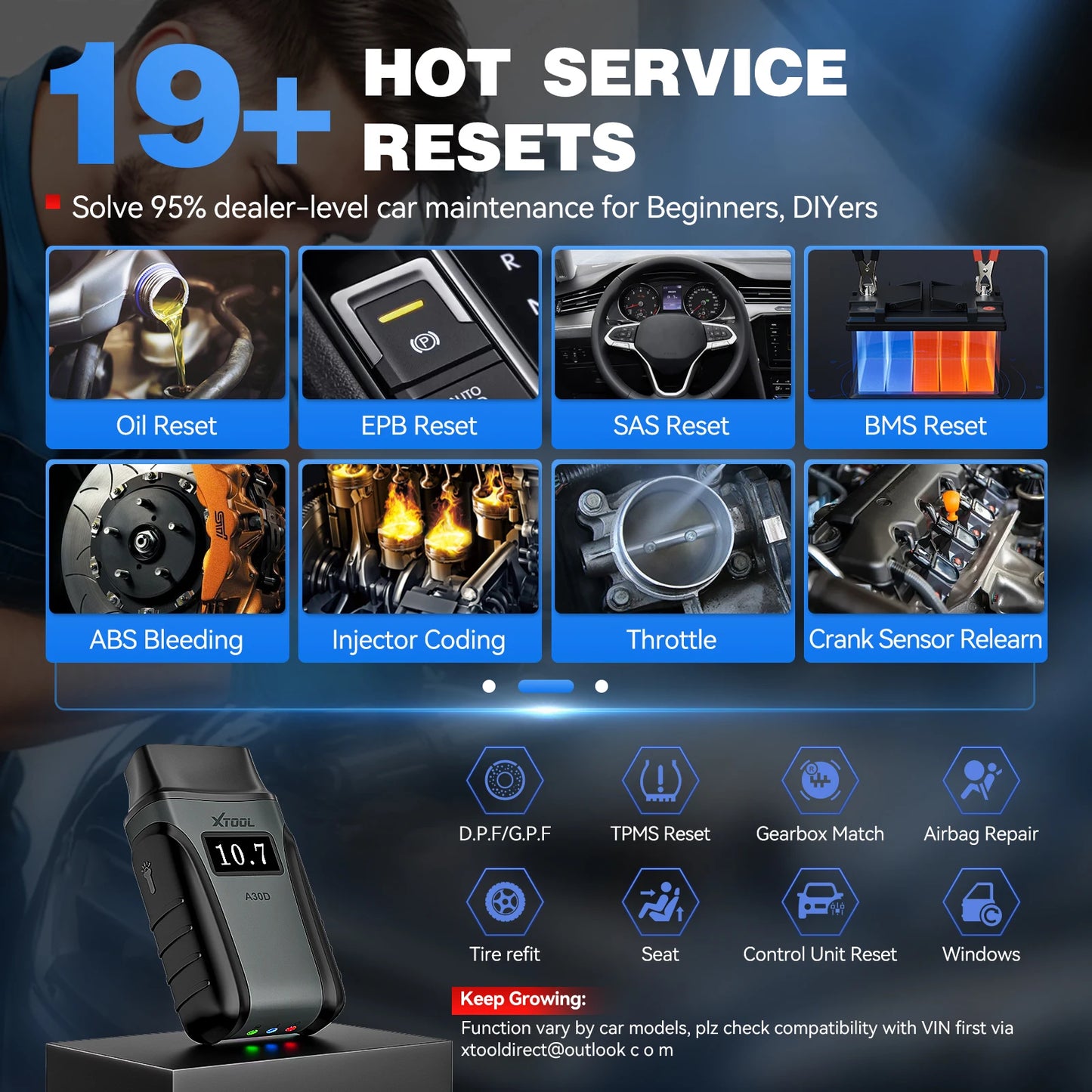 XTOOL Anyscan A30D OBD2 Scanner Bi-Directional Diagnostics
