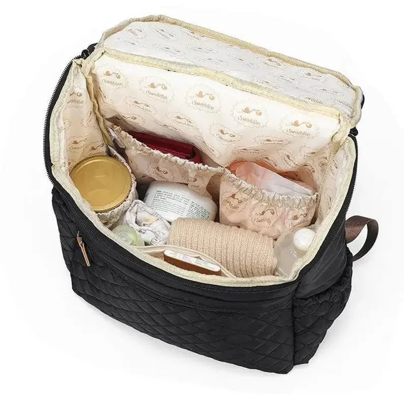 Multifunctional Baby Diaper Bag Backpack With Insulated Bottle Holder