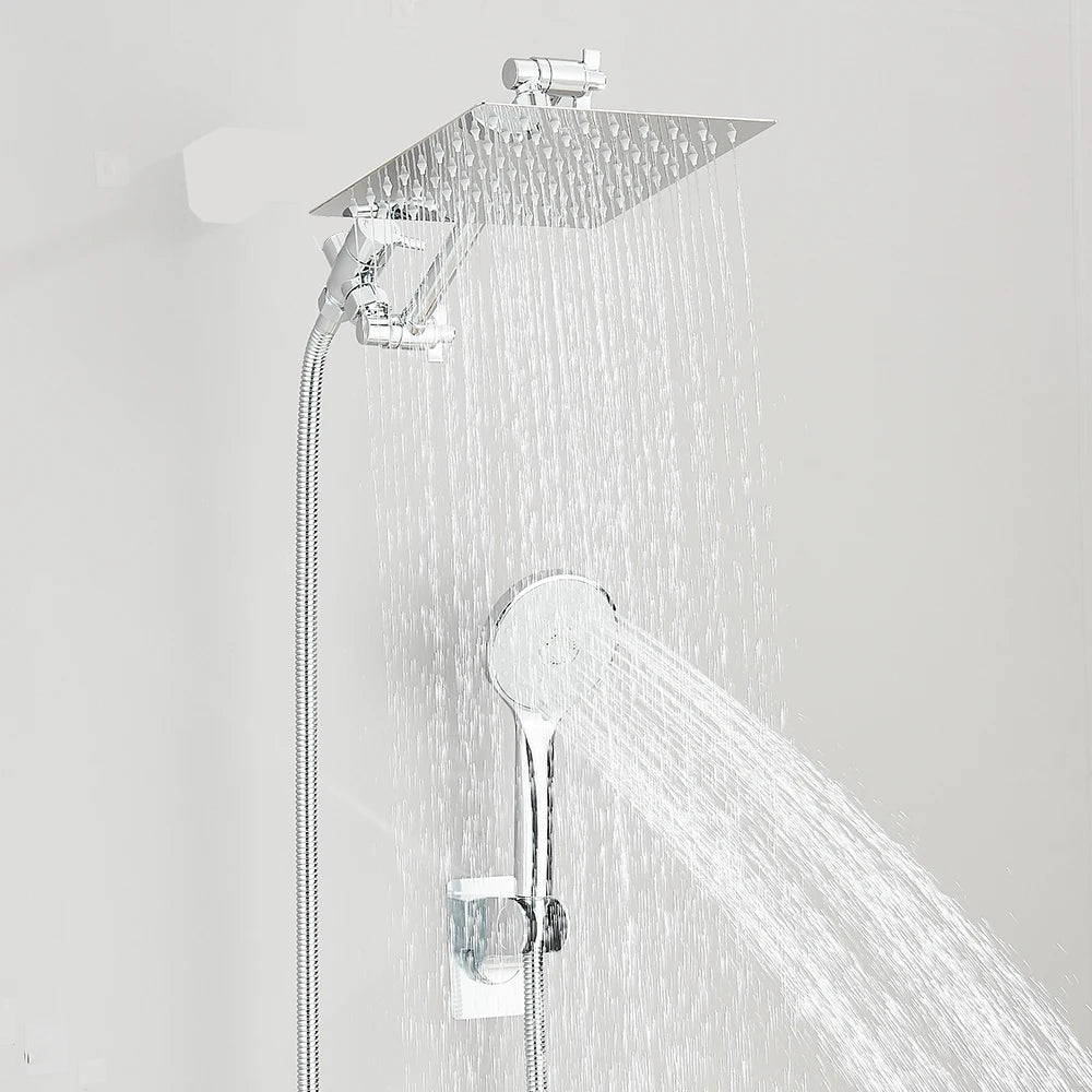 Quyanre High Pressure Rain Shower Head Kit With Handheld Spray