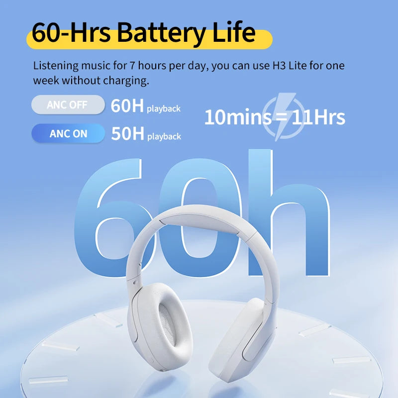 QCY H3 Lite ANC Wireless Headphones Bluetooth 5 3 Earphones