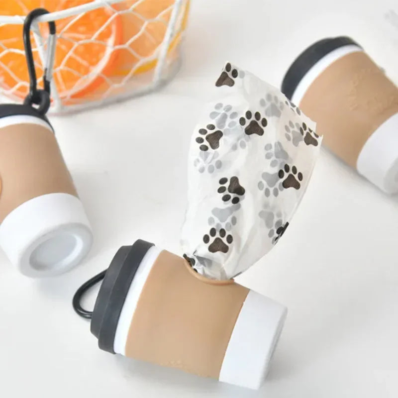 Portable Dog Poop Trash Can Dispenser With Coffee Cup Design