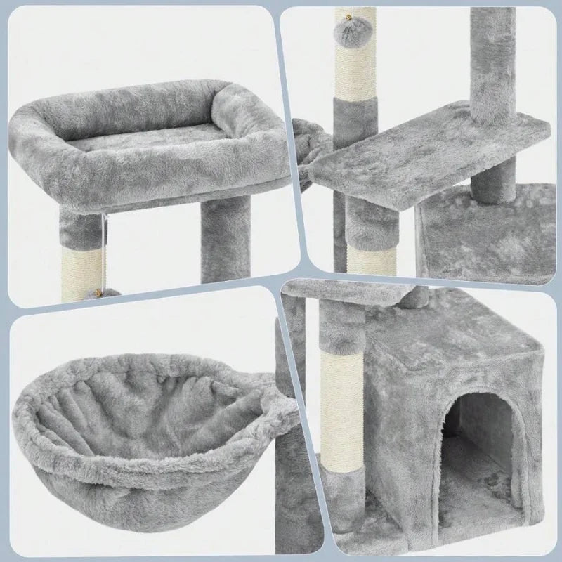 Cat Tree 3-Tier Indoor Cat Tower With Condo Platform Nest