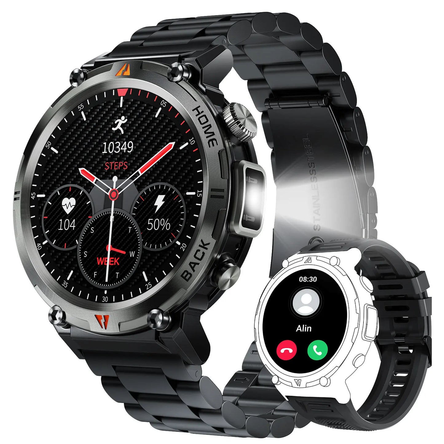 EIGIIS KE3 Smartwatch Bluetooth Call With Heart Rate Monitor