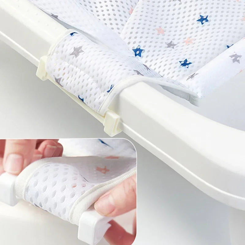 Baby Bath Net Mat Adjustable Bathtub Pillow Seat Cushion