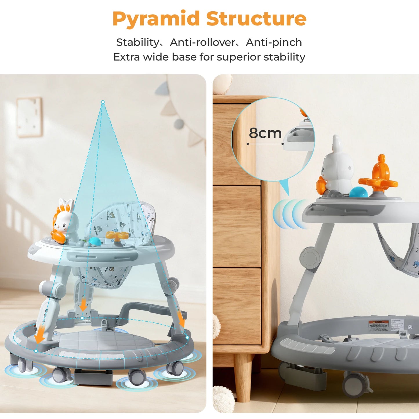 Safety 4 In 1 Baby Walker And Play Center AdjustableHeights
