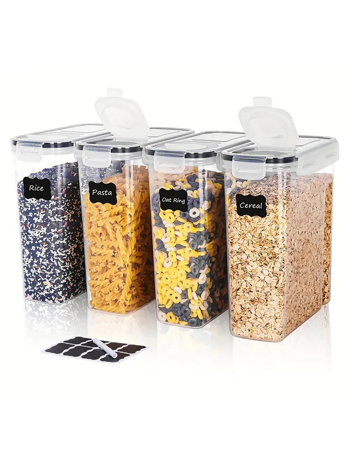 4 Pack Large Food Storage Containers For Kitchen Pantry Organization