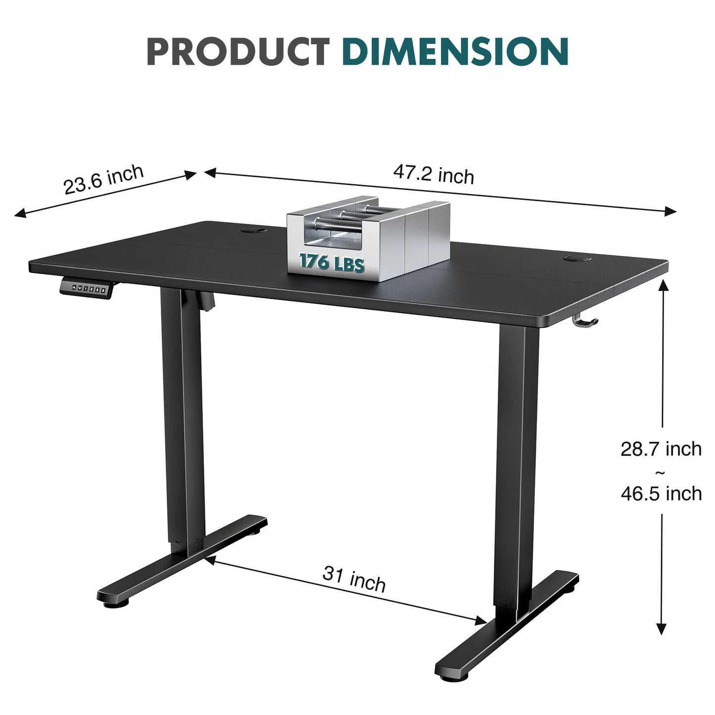 JHK Ergonomic Electric Standing Desk Height Adjustable Computer Desk