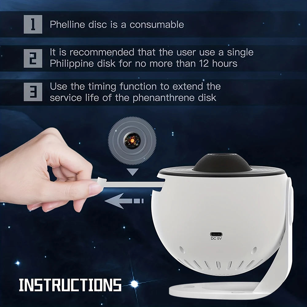 Mexllex 13 In 1 Galaxy Star Projector LED Night Light With 13 Discs
