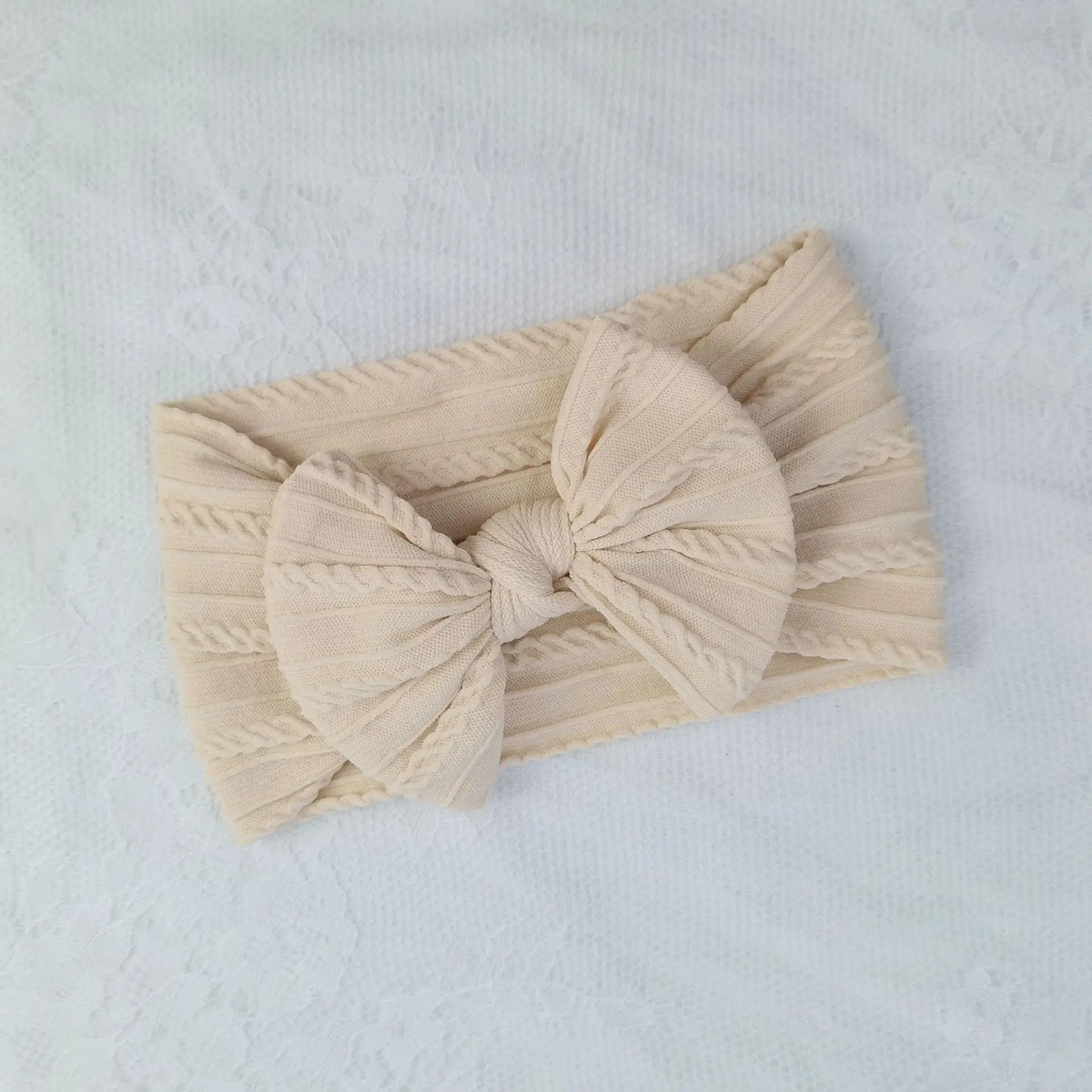 Solid Color Baby Headband Bow Nylon Hair Band Accessories
