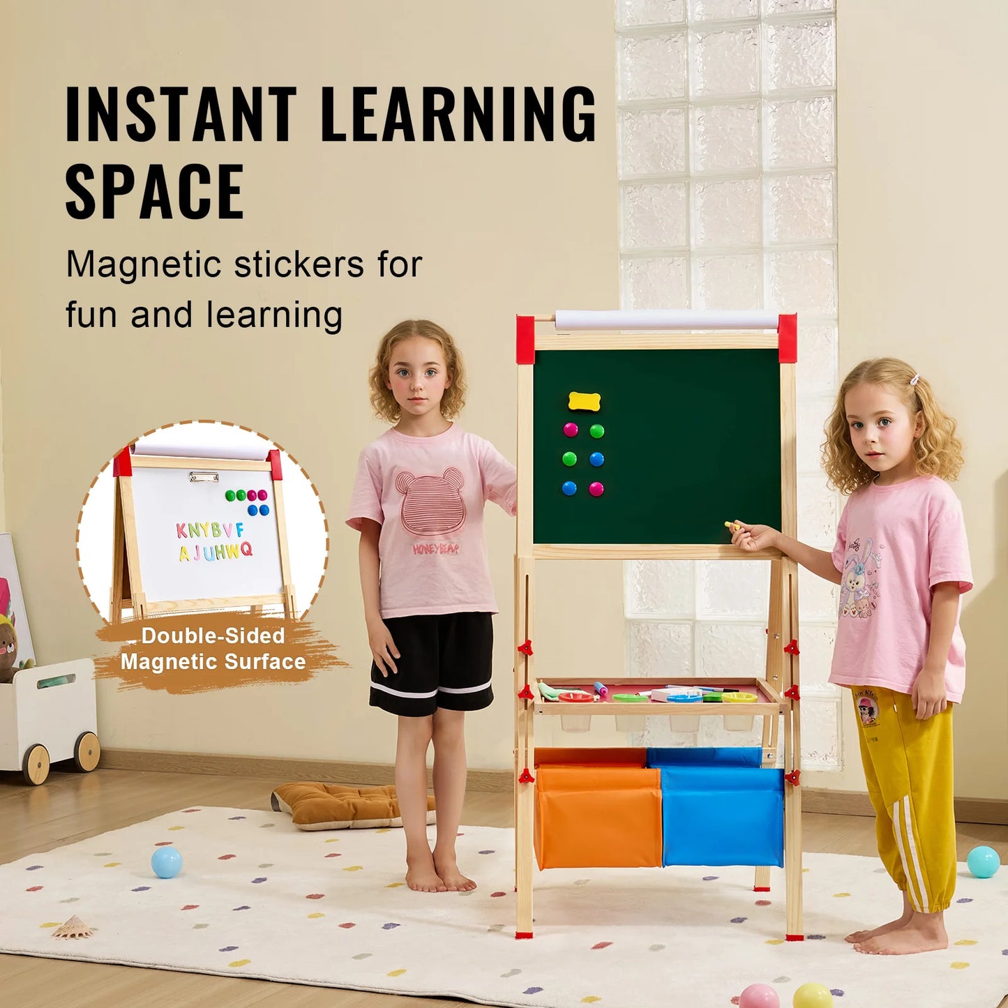 SucceBuy Magnetic Drawing Board For Kids WordPad Educational Easel Toy