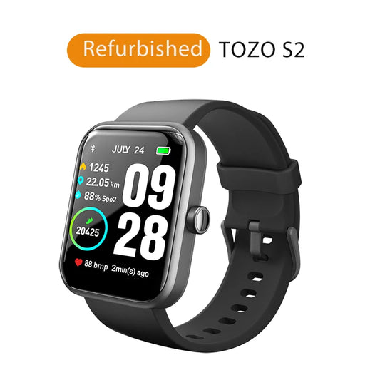 TOZO S2 Smartwatch Waterproof 5ATM Alexa Built In Fitness Tracker