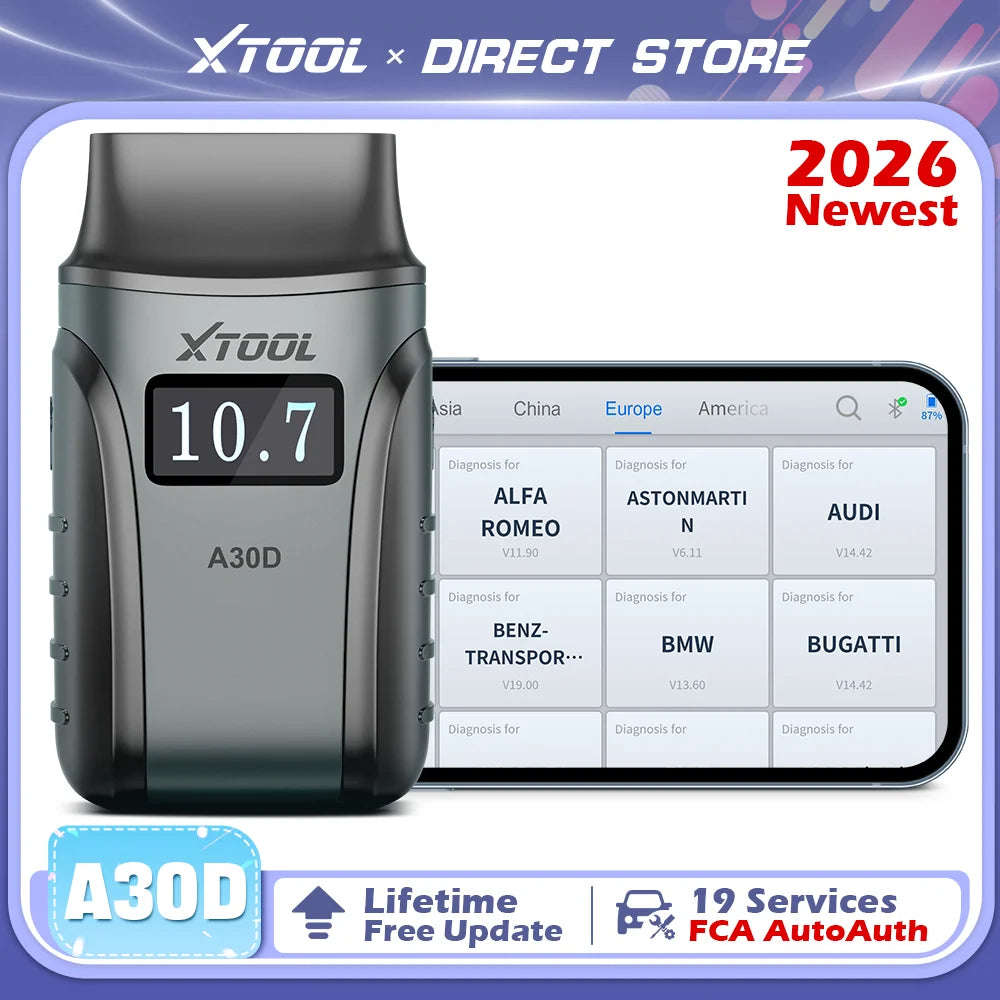 XTOOL Anyscan A30D OBD2 Scanner Bi-Directional Diagnostics