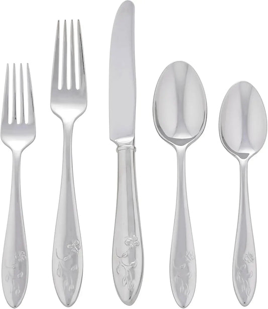 Butterfly Meadow 18 10 Stainless Steel Silverware Set For 12