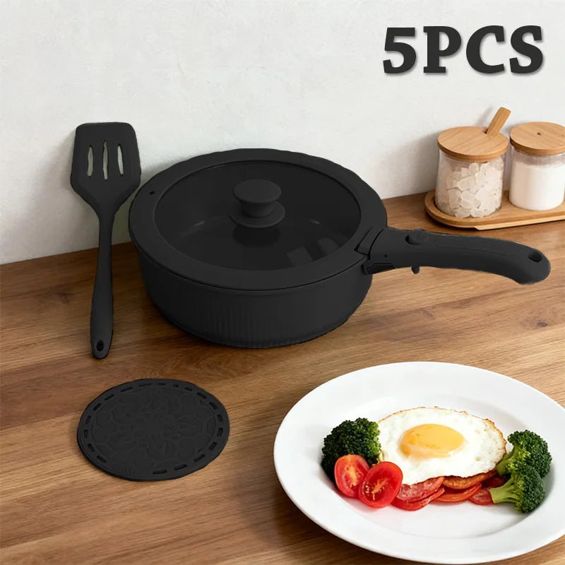 Pots And Pans Set Nonstick Detachable Handle Induction Oven Safe