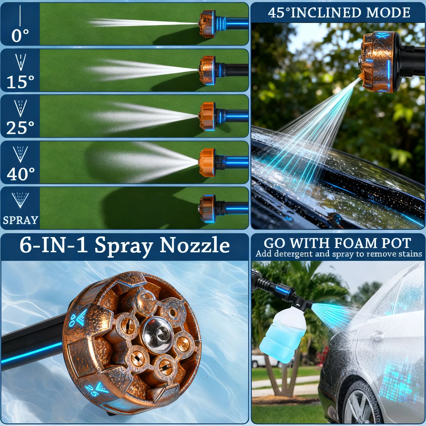 Power Blaster Plus Cordless Pressure Washer Portable Cleaner