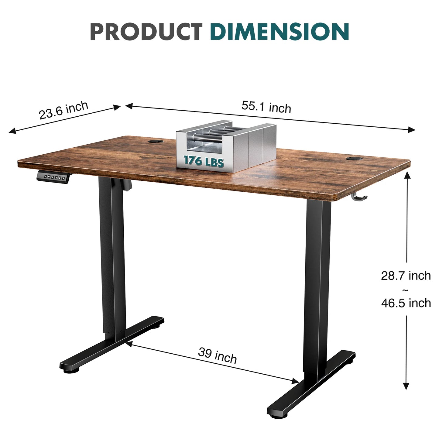 JHK Ergonomic Electric Standing Desk Height Adjustable Computer Desk