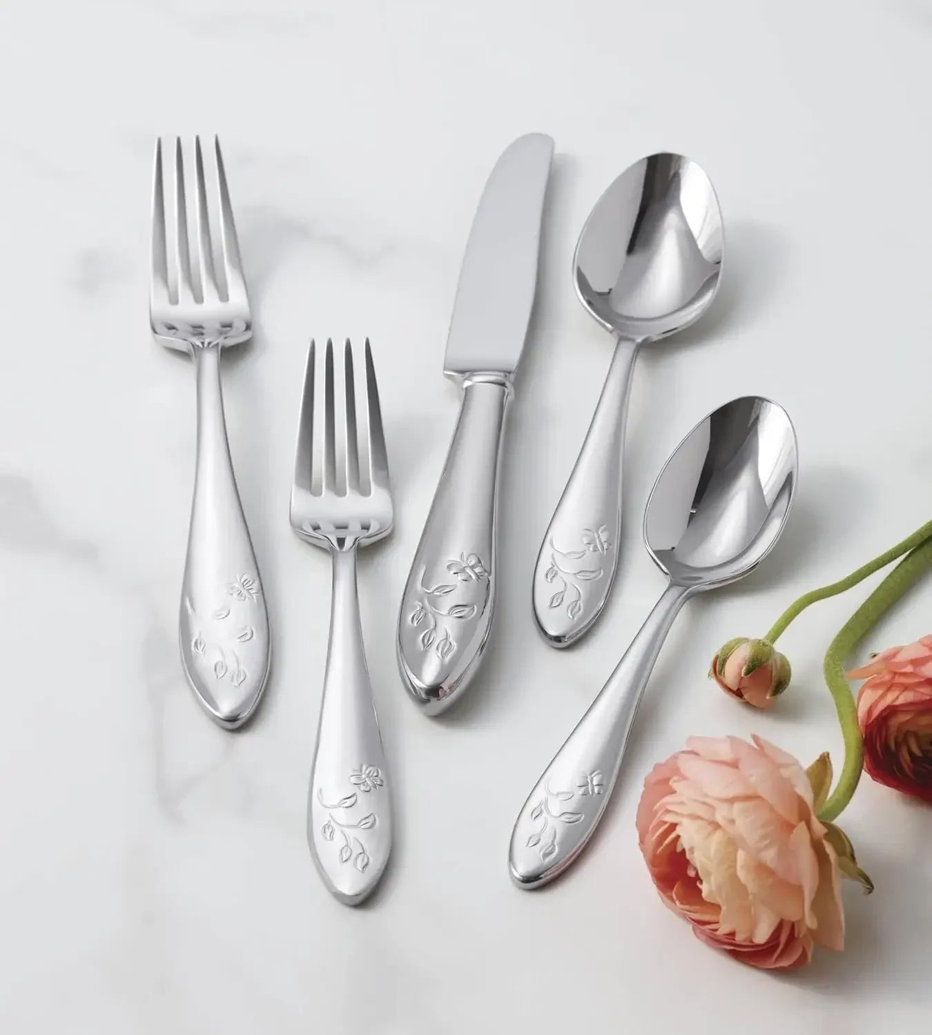 Butterfly Meadow 18 10 Stainless Steel Silverware Set For 12