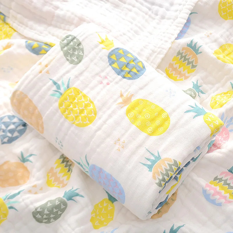 Unisex Cotton Baby Bath Towel and Gauze Washcloth Set for Newborns