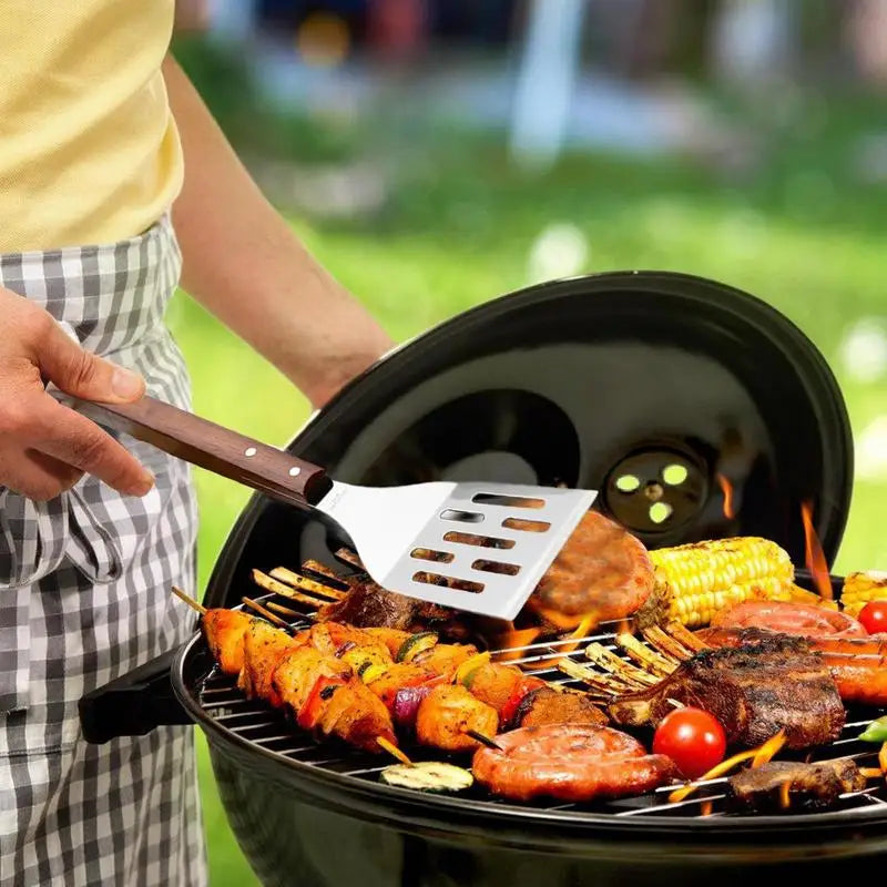 Grill Utensils Set Stainless Steel 4 Piece Heavy Duty BBQ Tools