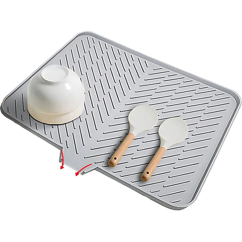 NONECN Silicone Draining Mat For Kitchen Non Slip Heat Resistant Sink Mat