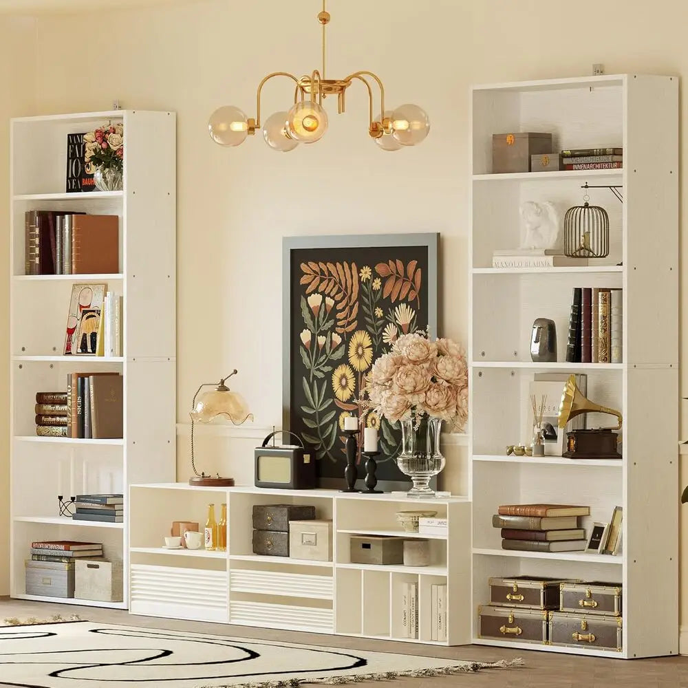 IRONCK Set of 2 Floor Standing Bookshelves 6-Tier Home Office