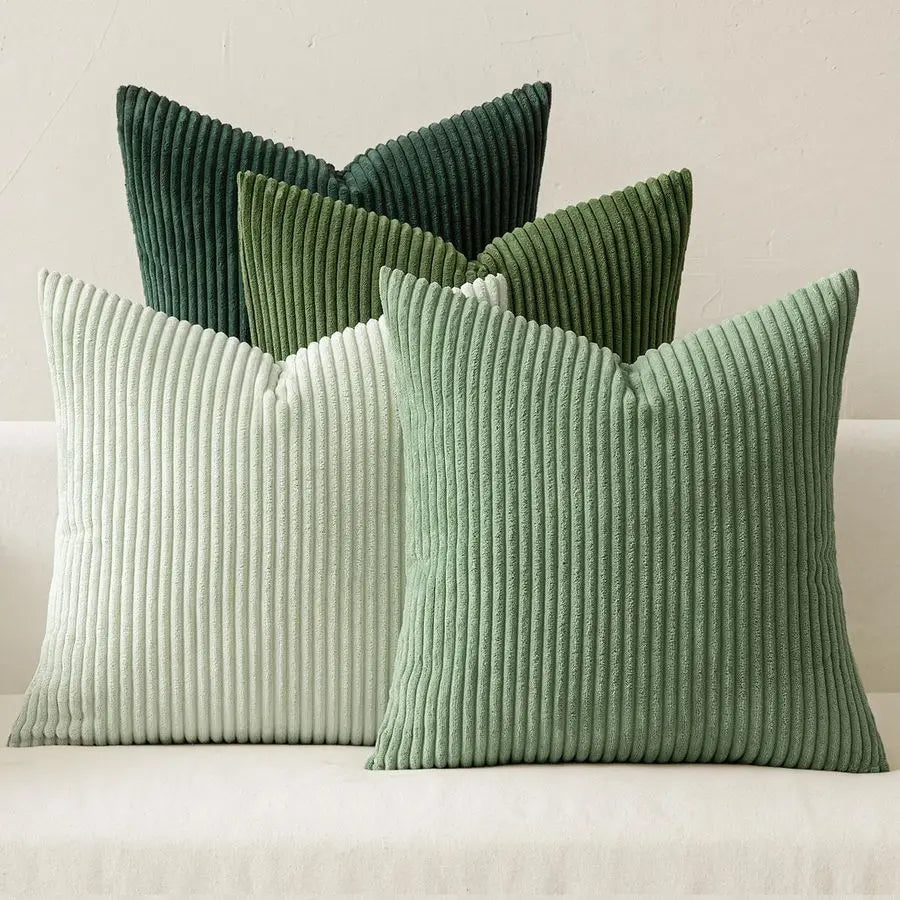 Boho Farmhouse Corduroy Throw Pillow Covers Set Of 4