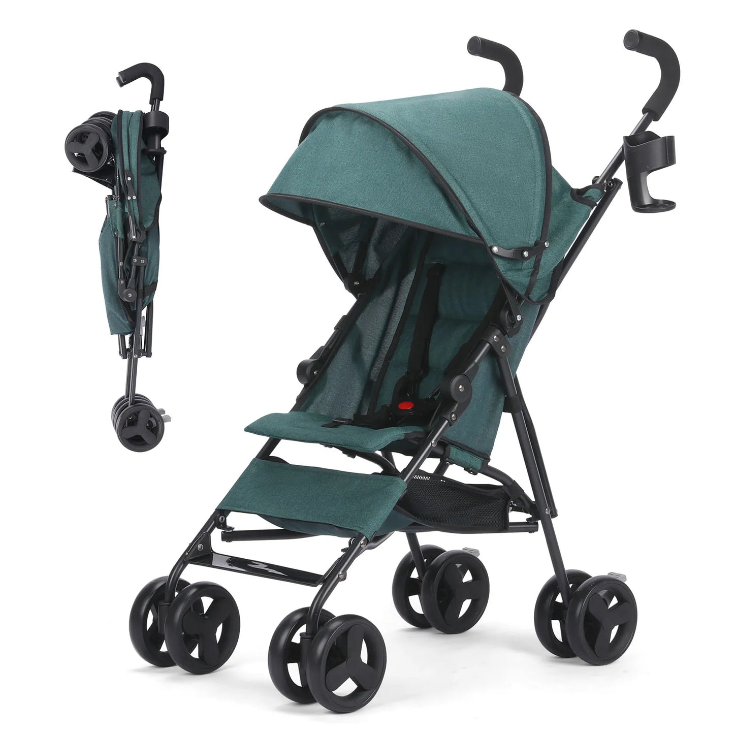 Umbrella Stroller Lightweight Travel Baby Stroller One Hand Foldable Canopy