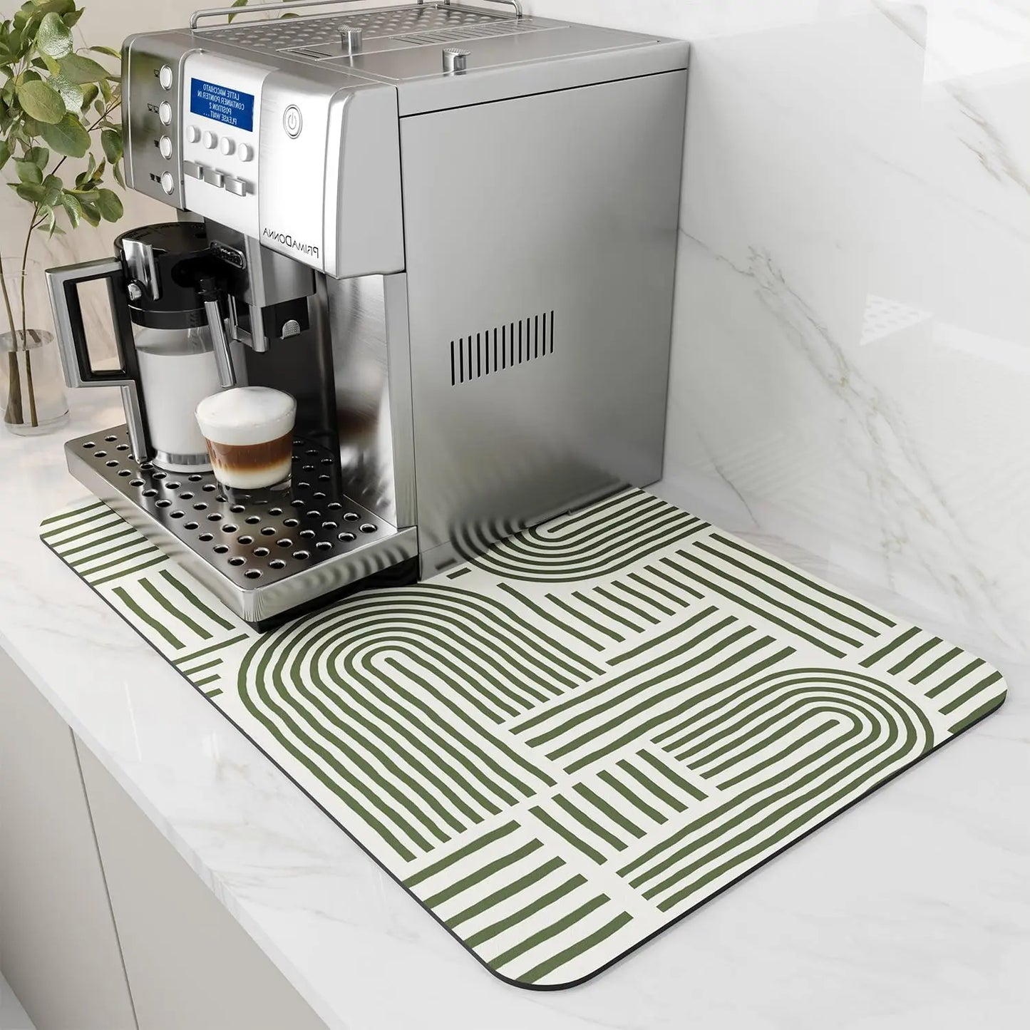 Water-Absorbent Dish Drying Mat With Rubber Backing For Kitchen