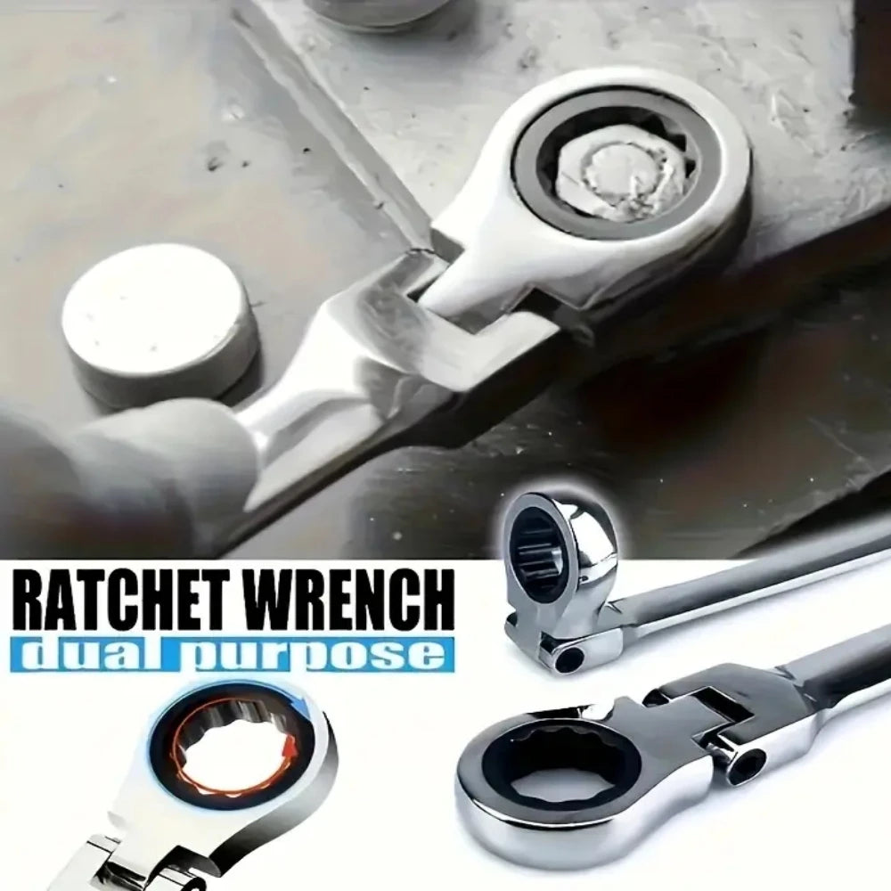 Flexible Ratcheting Wrench Set Metric Hand Tools For Car Repair