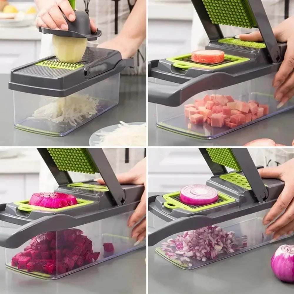 AEDG Multifunctional Vegetable Chopper Slicer Dicer Grater With Handle Set