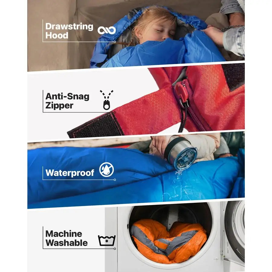Cotton Sleeping Bag For Kids And Adults Cold Weather Camping
