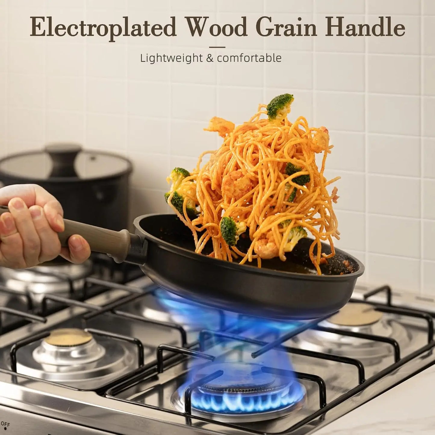 Non-Stick Titanium Cookware Set PFAS-Free Induction Compatible 19-Piece