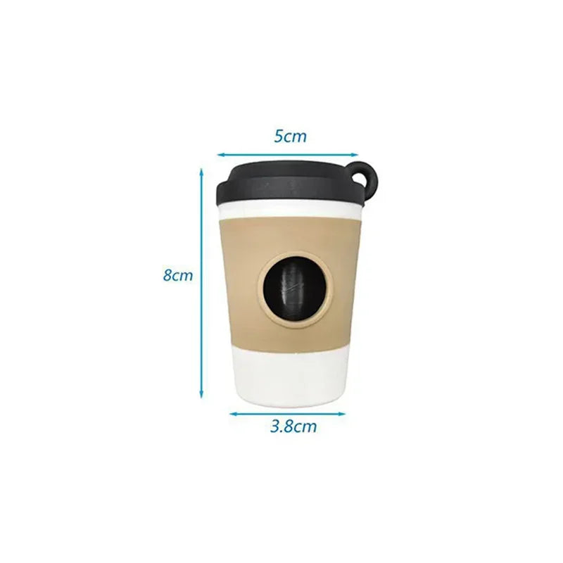 Portable Dog Poop Trash Can Dispenser With Coffee Cup Design