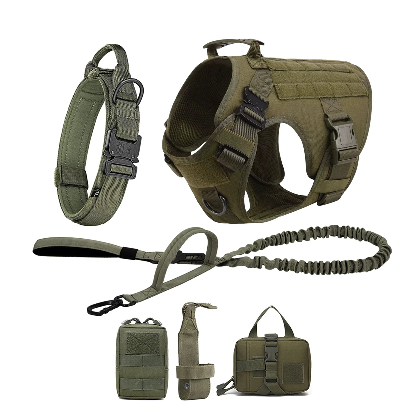 PETRAVELCN Tactical Dog Harness Molle Vest for Dogs