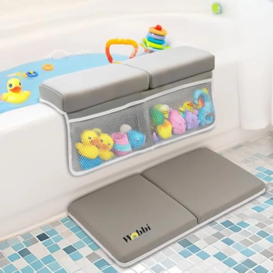 Baby Bath Kneeler And Elbow Rest Pad Set With Non Slip Suction Cups