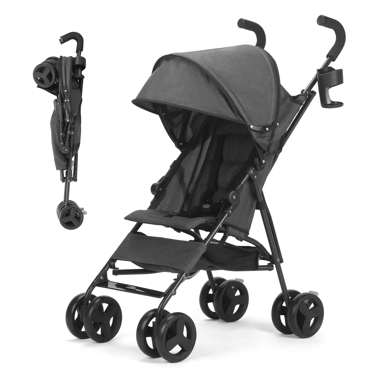 Umbrella Stroller Lightweight Travel Baby Stroller One Hand Foldable Canopy