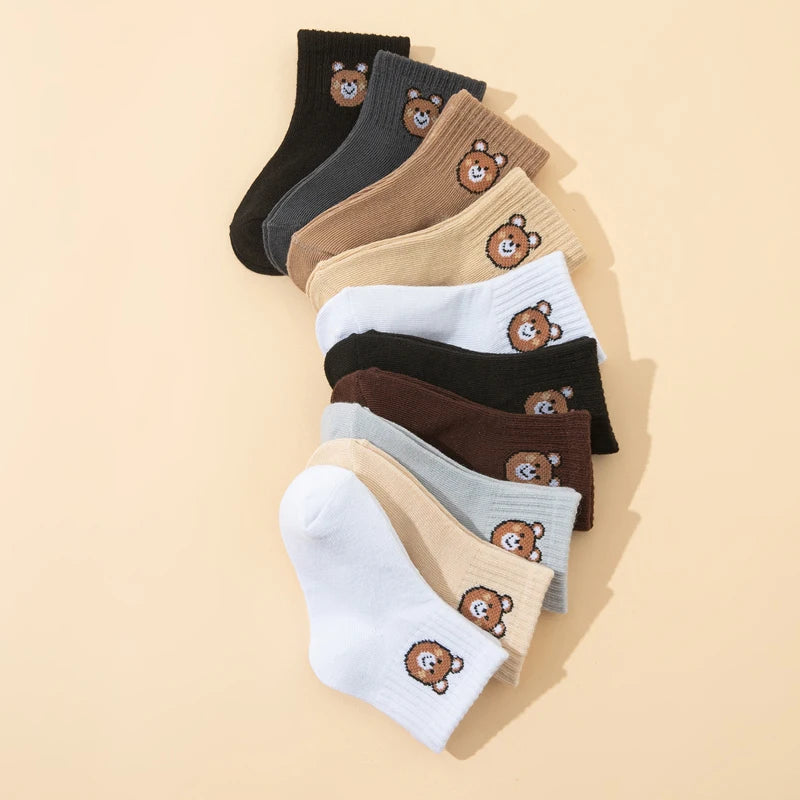 Little Bear Baby Socks Unisex Casual Everyday 10 Pairs