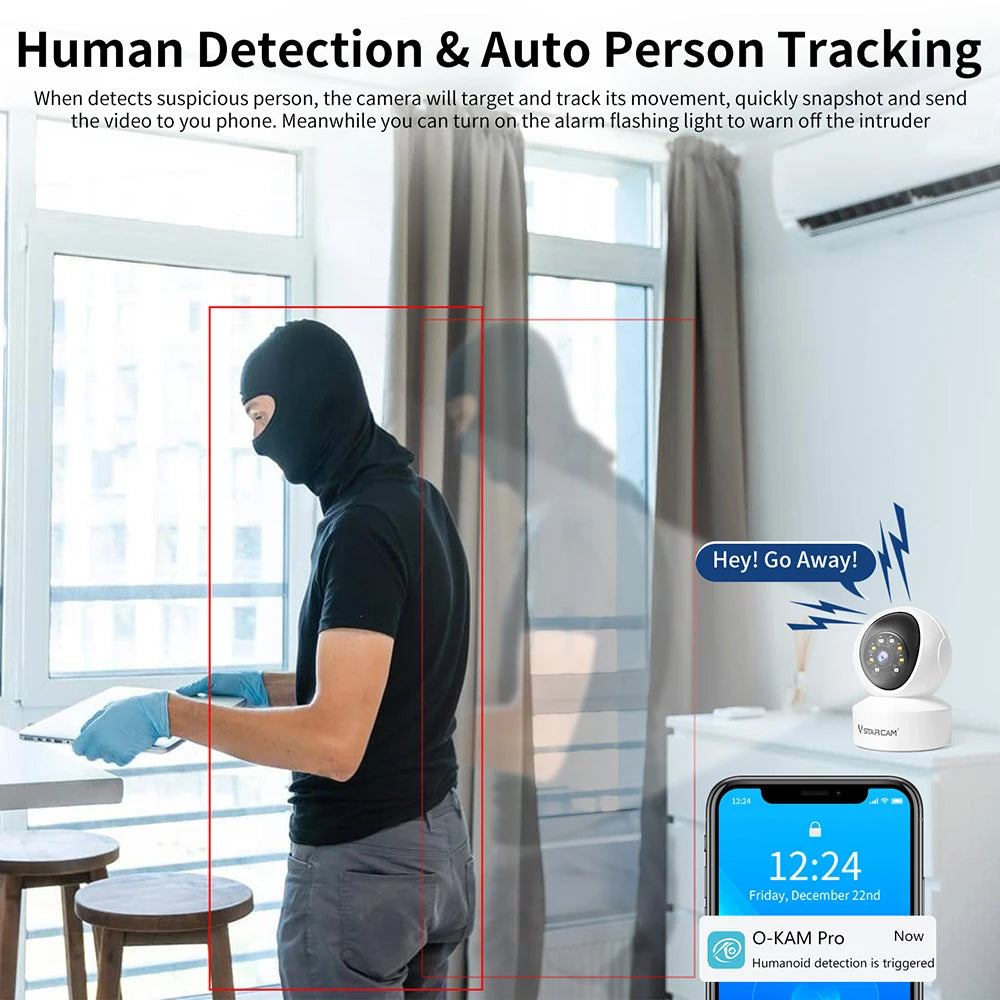 Vstarcam Security Camera 360 Coverage Night Vision Two Way Audio