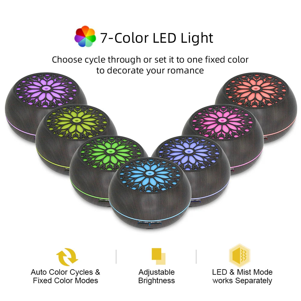 Essential Oil Diffuser Remote Control 550ml Aromatherapy Humidifier