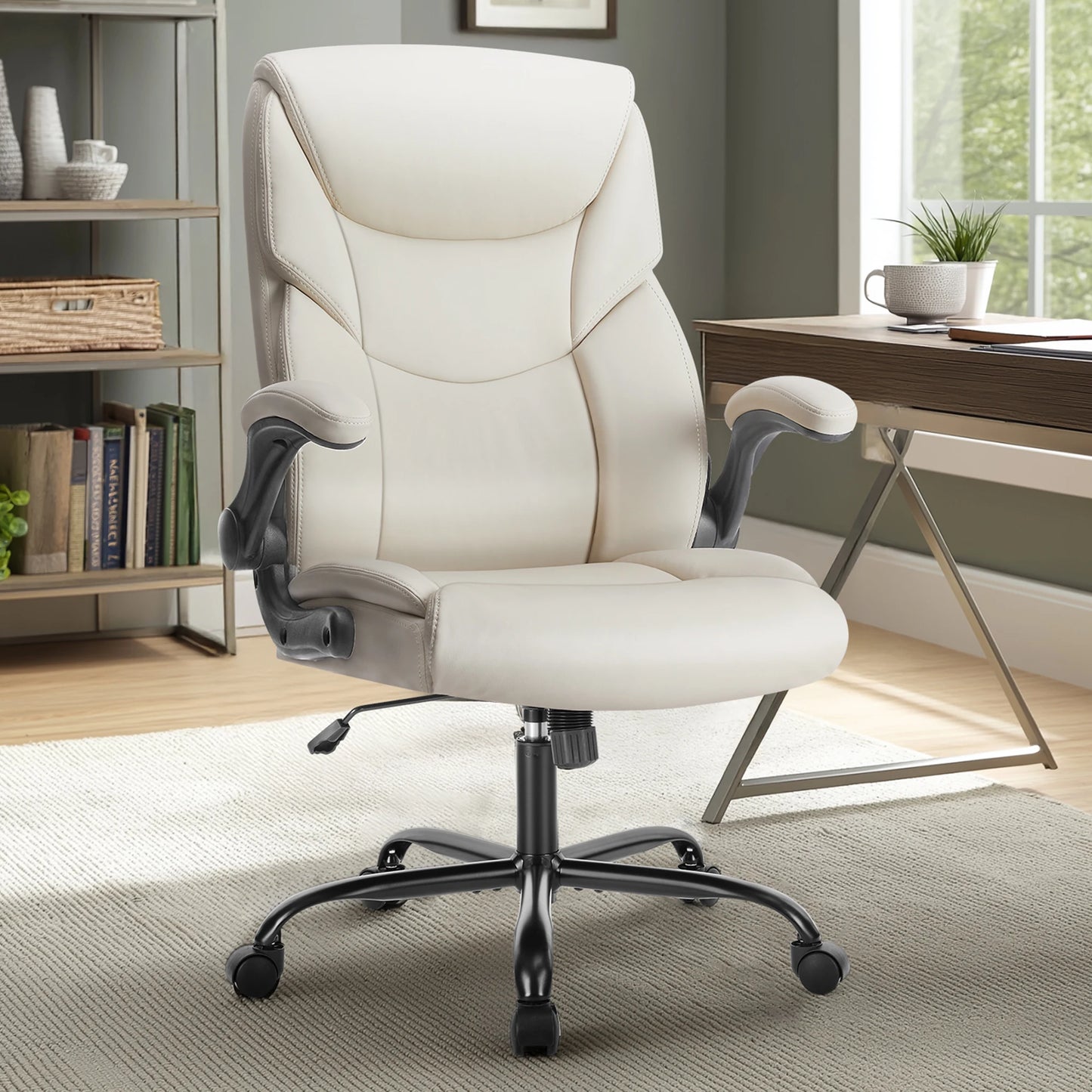 JHK Ergonomic Office Chair With Flip Up Armrests For Comfort