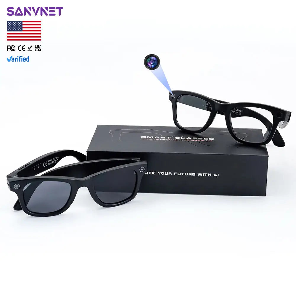 GS4 MAX Smart Glasses 8MP Camera AI Translator Music Player