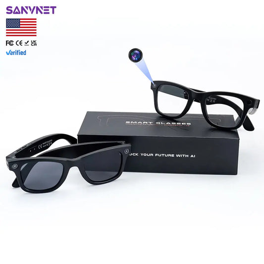 GS4 MAX Smart Glasses 8MP Camera AI Translator Music Player