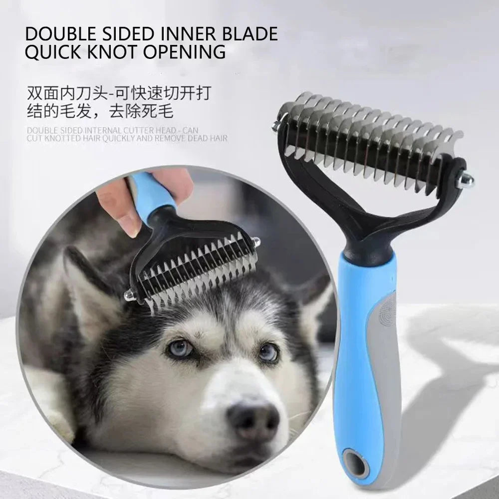 Pet Deshedding Brush for Dogs and Cats Grooming Premium