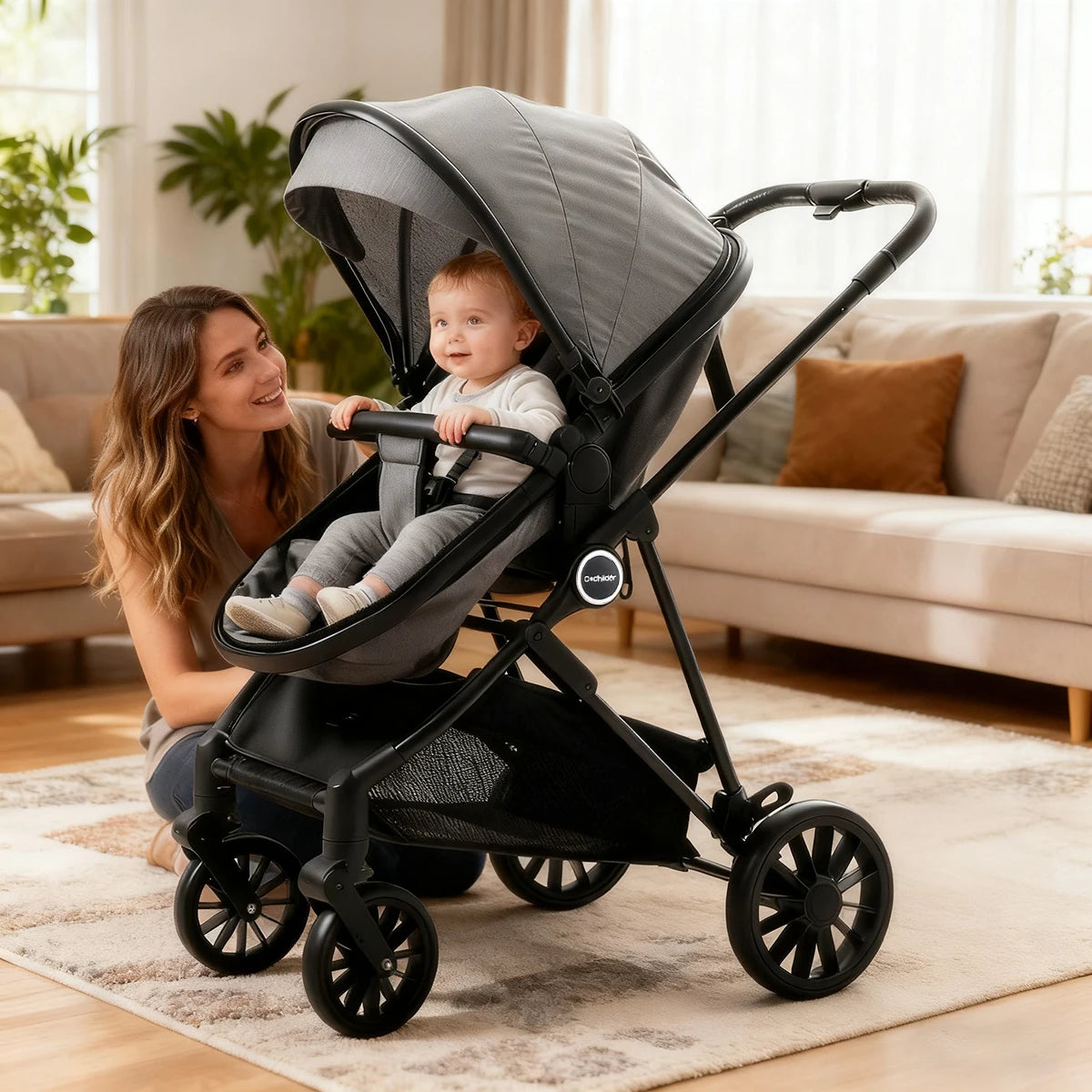 Cochildor High-View 2-in-1 Baby Stroller Foldable Bidirectional