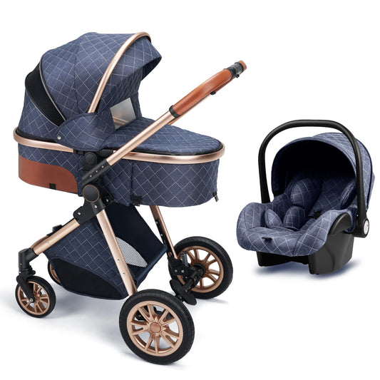 B.childhood All-In-One Luxury Stroller 3-In-1 High Landscape Pram