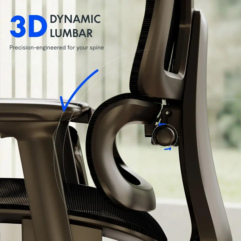 XMSJ ErgoX Premium Ergonomic Office Chair With Footrest 3D Armrests