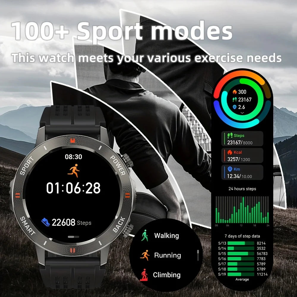 Senbono Smartwatch For Men Bluetooth Call Fitness Tracker Waterproof