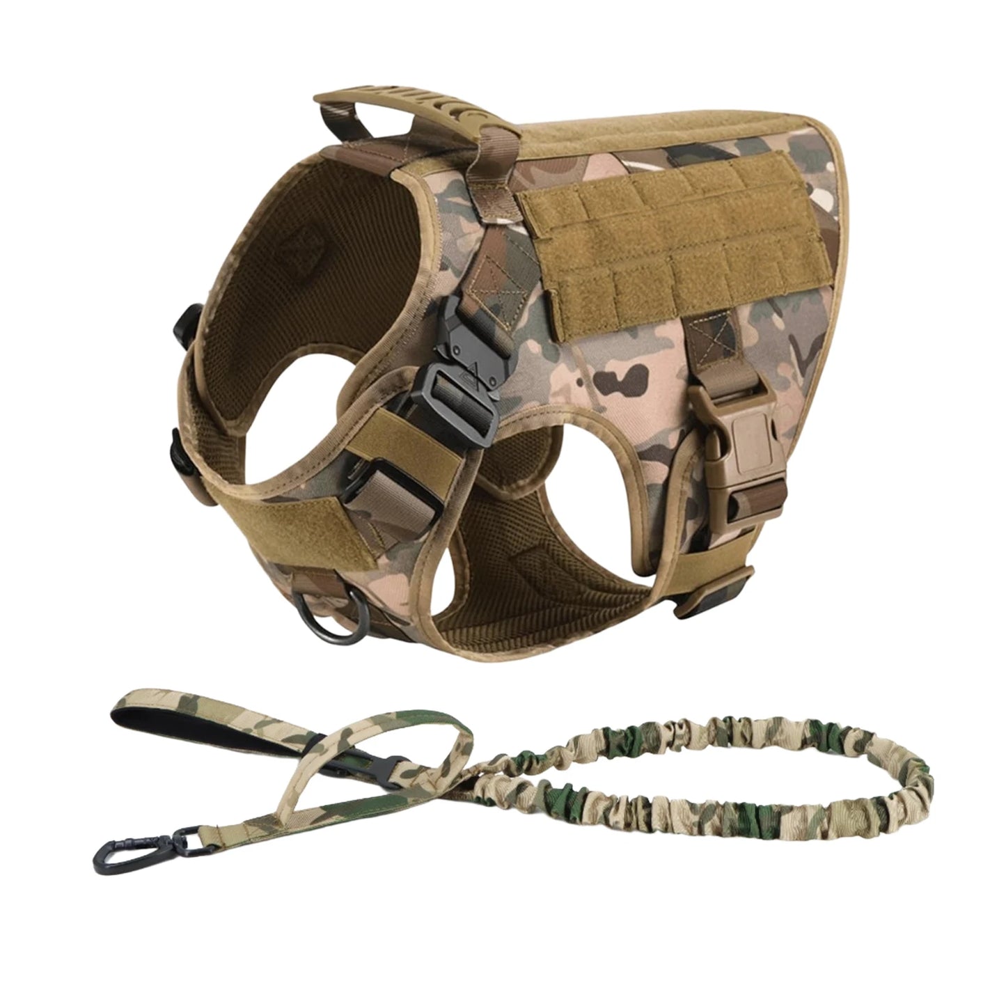 PETRAVELCN Tactical Dog Harness Molle Vest for Dogs